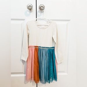 Hanna Andersson size 110 (US 5) rainbow tulle dress